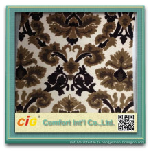 Tissu décoratif en tissu de velours en coton de conception le plus récent Prix par mètre Canapé en tissu à motifs floraux